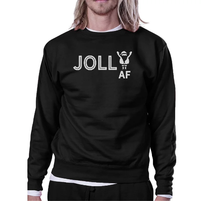 Soft Textures Jolly Af Black Sweatshirt