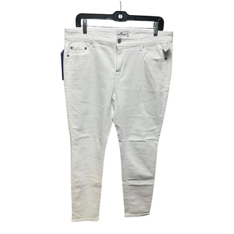 Comfy Chic Jeans Skinny By Vineyard Vines In White, Size: 12