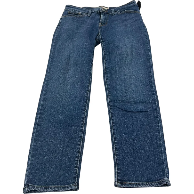 Stylish Wear Jeans Skinny By Levis In Blue Denim, Size: 6