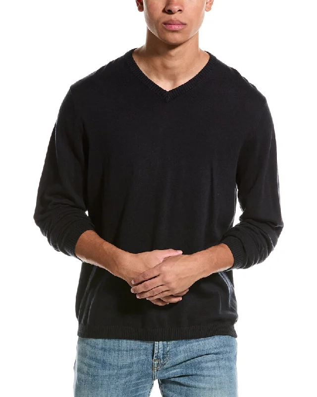 Unique Design WEATHERPROOF VINTAGE V-Neck Cashmere-Blend Sweater