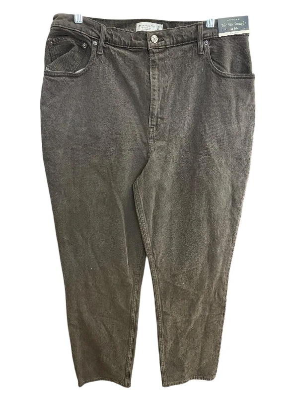 Noble Temperament Jeans Straight By Abercrombie And Fitch In Black Denim, Size: 16
