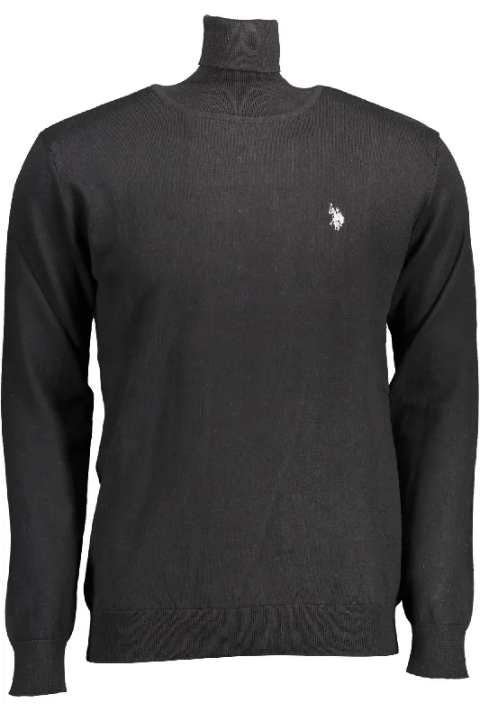 Comfortable Jackets U.S. POLO ASSN. Elegant Turtleneck Sweater with Logo Men's Embroidery