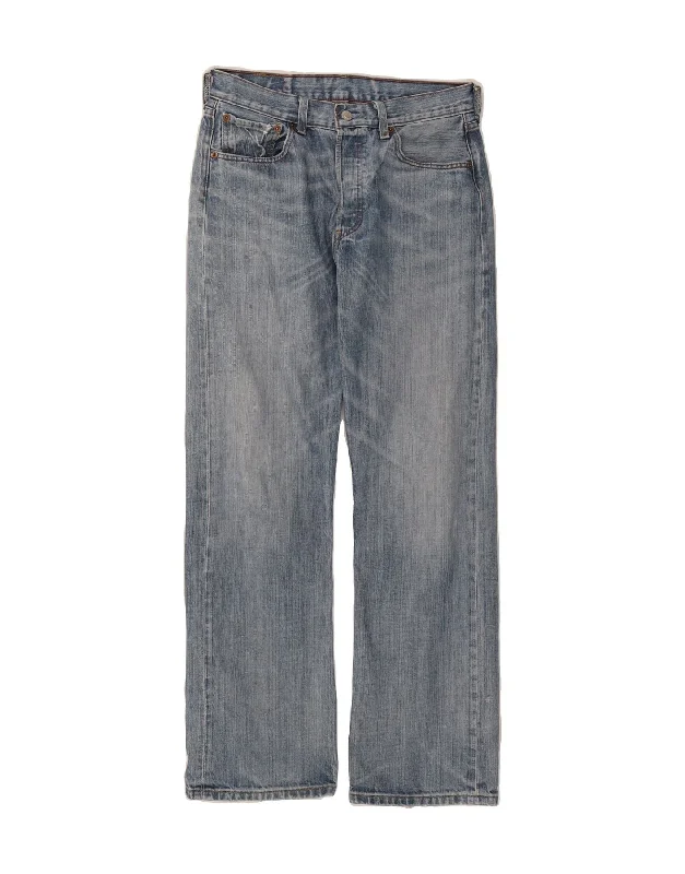 French Retro LEVI'S Mens 501 Straight Jeans W32 L32 Blue