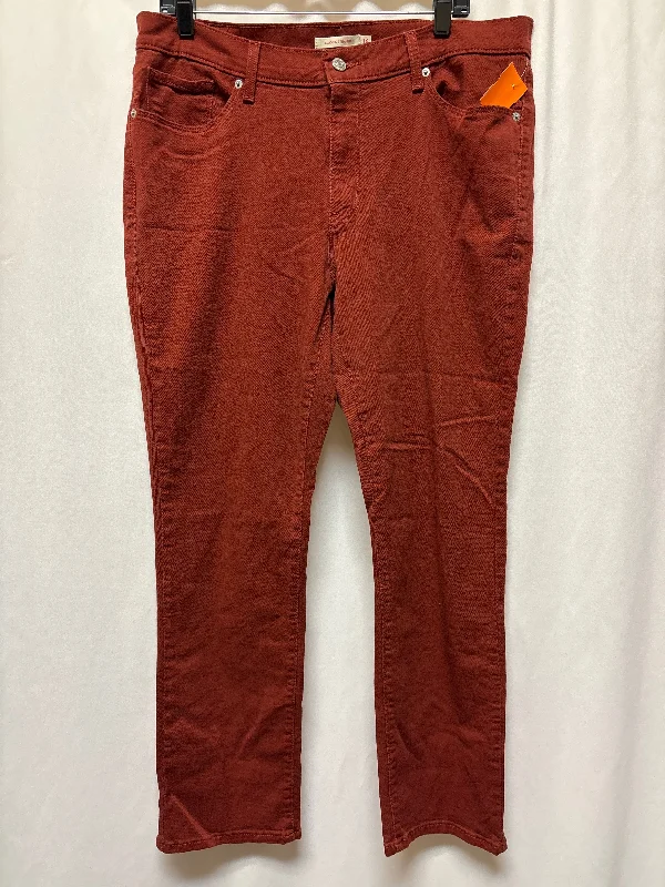 Soft Textures Jeans Straight By Levis In Brown, Size: 16