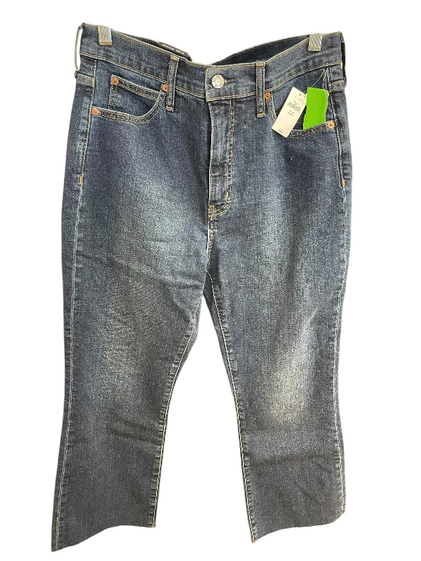 Street Fashion Jeans Cropped By Gap In Blue Denim, Size: 10