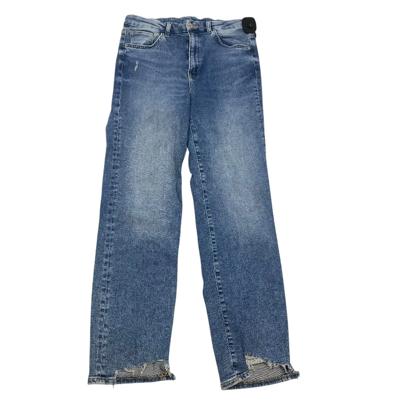 Stunning Fashion Jeans Straight By H&m In Blue Denim, Size: 8
