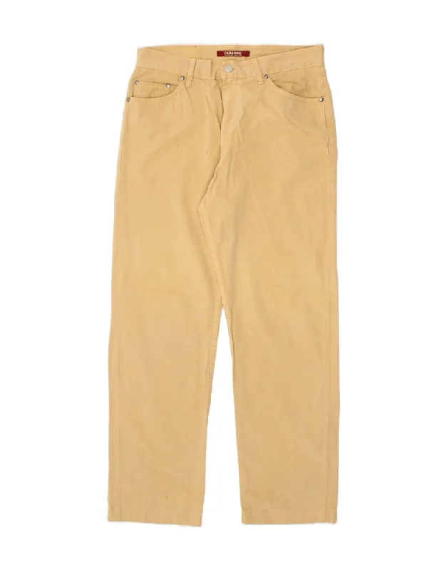 Beautiful Romance CARRERA Mens Straight Casual Trousers IT 48 Medium W30 L29 Beige Cotton