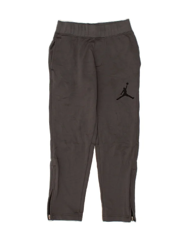 Warm And Comfortable JORDAN Boys Therma-Fit Tracksuit Trousers Joggers 8-9 Years Small  Grey