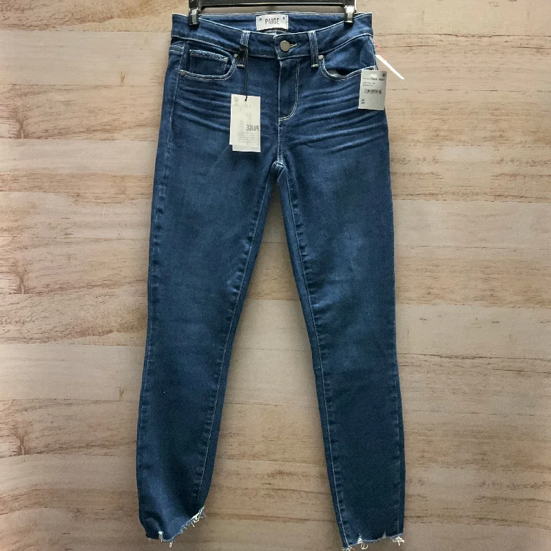 Casual Ease Jeans Skinny By Paige In Blue Denim, Size: 2