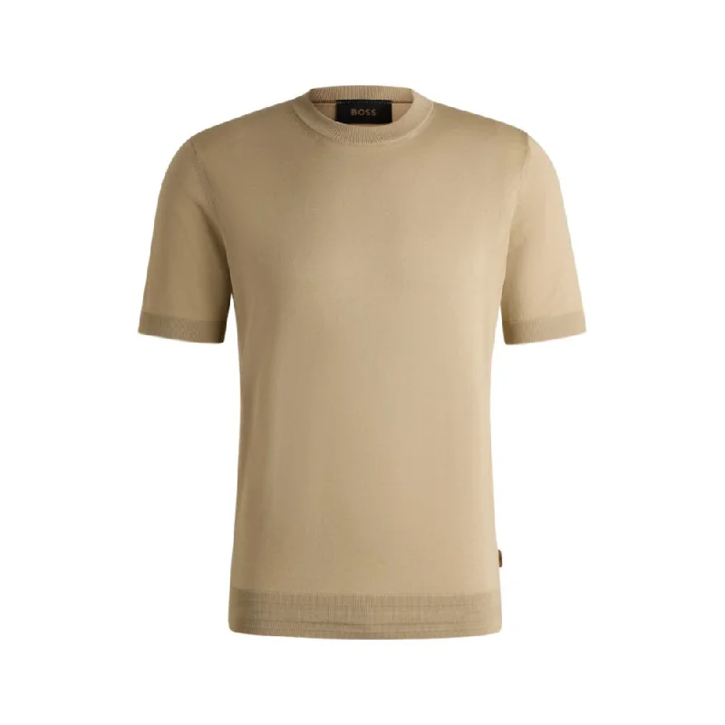 Weekend Style Regular-fit knit T-shirt in silk and cotton