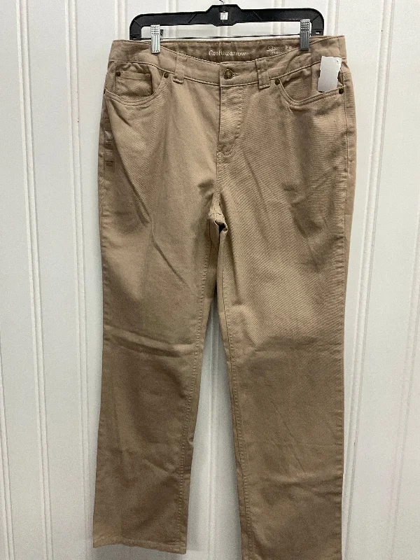 Retro Fashion Jeans Boyfriend By Croft And Barrow In Tan, Size: 14