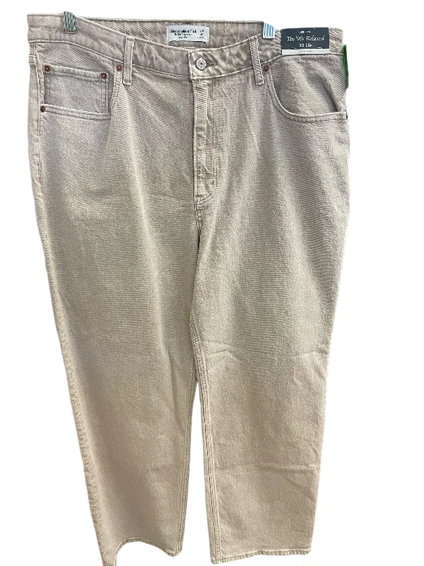 Knowledge And Elegance Jeans Straight By Abercrombie And Fitch In Brown Denim, Size: 16