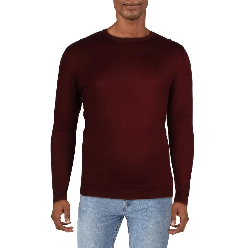 High-quality Styles Mens Solid Merino Wool Pullover Sweater