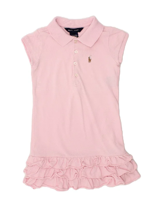 Soft Wear RALPH LAUREN Girls Polo Dress 2-3 Years Pink Cotton