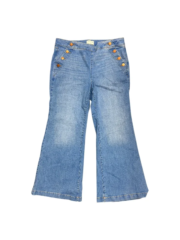 Casual Style Jeans Flared By Lane Bryant In Blue Denim, Size: 18