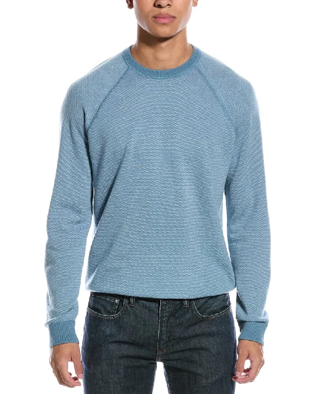 Relaxed Tops Vince Birdseye Raglan Wool & Cashmere-Blend Crewneck Pullover