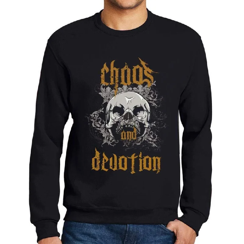 Sexy Fun Ultrabasic - Homme Imprimé Graphique Sweat-Shirt Chaos and Devotion Noir Profond Sexy Fun Ultrabasic - Homme Imprimé Graphique Sweat-Shirt Chaos and Devotion Noir Profond