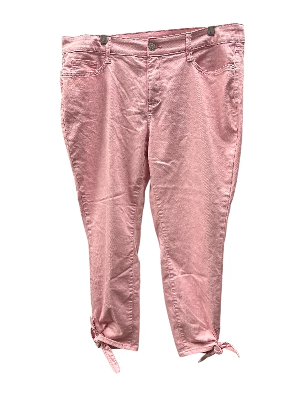 Modern City Jeans Skinny By St Johns Bay In Pink, Size: 18