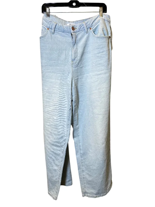 Printed Patterns Jeans Straight By Forever 21 In Blue, Size: 18