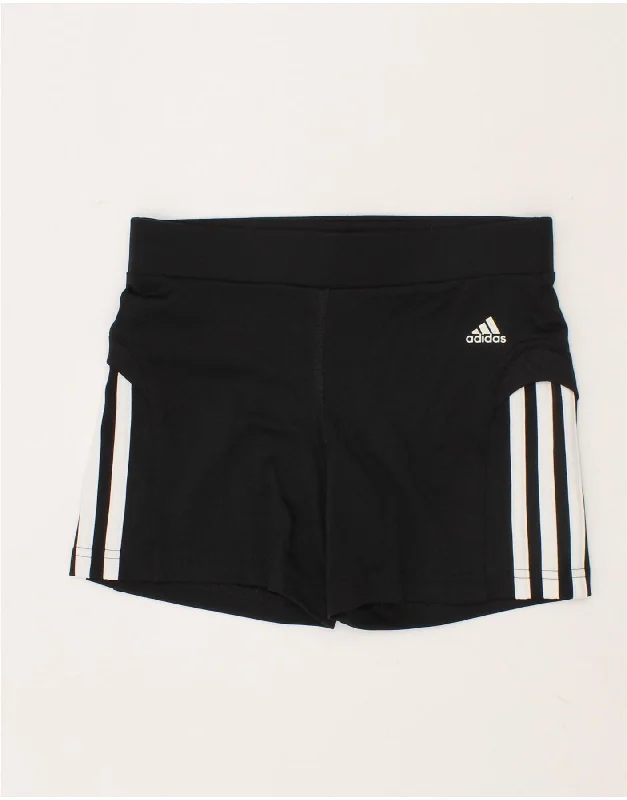 Relaxed Clothing ADIDAS Girls Sport Shorts 11-12 Years Black Polyester