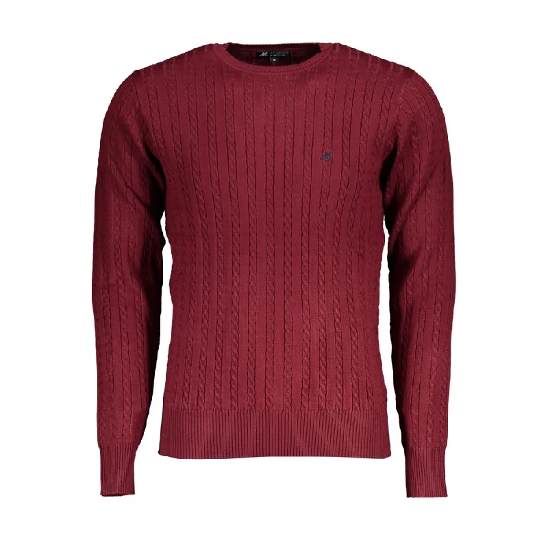 Fashion Elements U.S. Grand Polo Chic  Embroide Crew Neck Men's Sweater