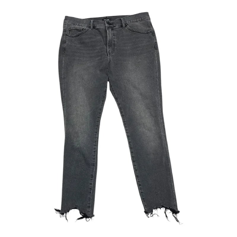 Cool Summer Jeans Skinny By Express In Grey Denim, Size: 12