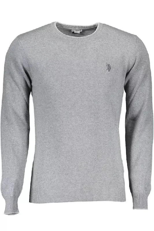 Warm Wear U.S. POLO ASSN. Elegant Slim Fit Sweater with Contrast Men's Details