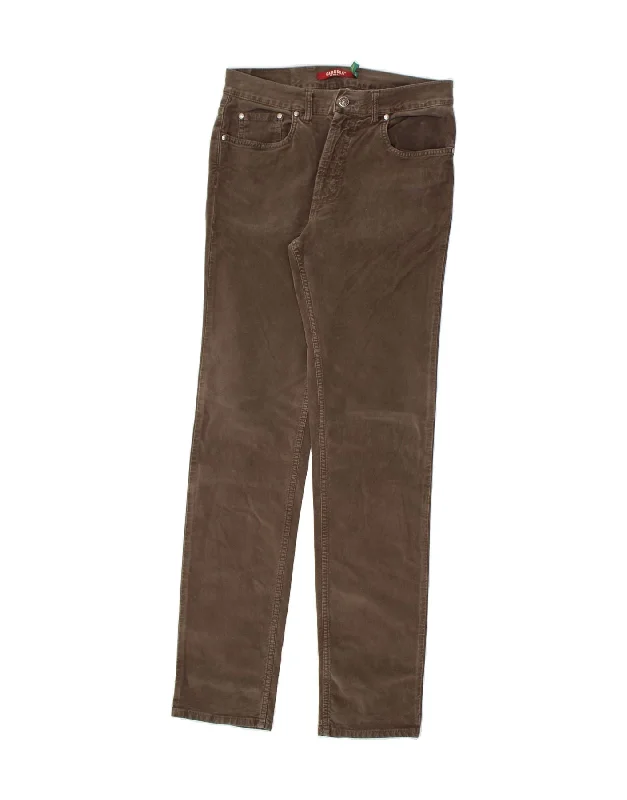 Low-key Luxury CARRERA Mens VERONA Slim Casual Trousers IT 46 Small W28 L33 Brown Cotton
