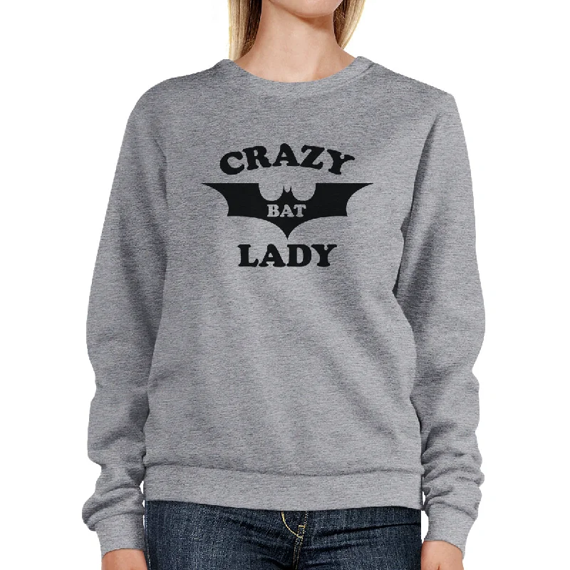 High-quality Fabrics Crazy Bat Lady Grey Sweatshirt