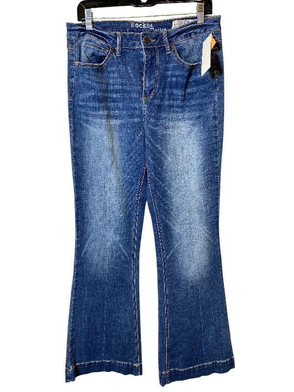 Breezy Comfort Jeans Flared By Indigo In Blue, Size: 12