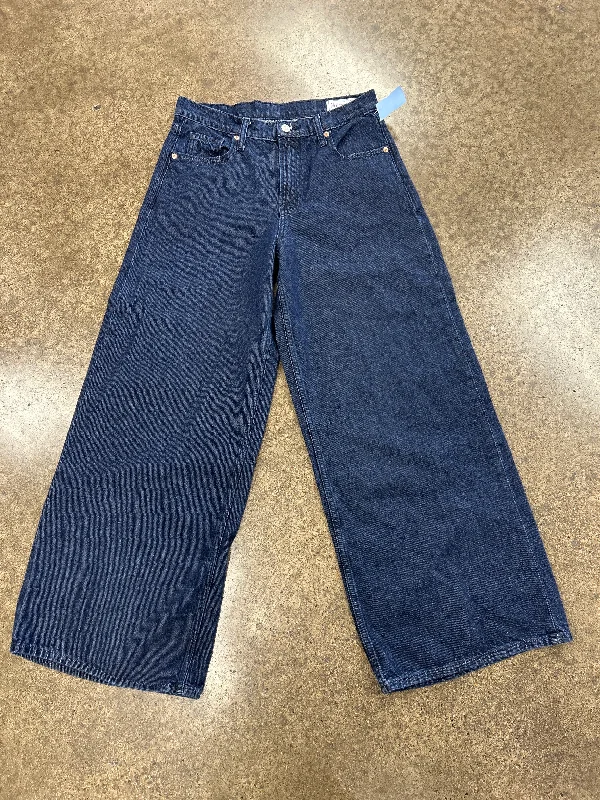 Comfortable And Versatile Jeans Wide Leg By Gap In Blue Denim, Size: 4