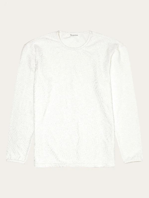 Everyday Style Long sleeved structured slub sweat - GOTS/Vegan - Egret