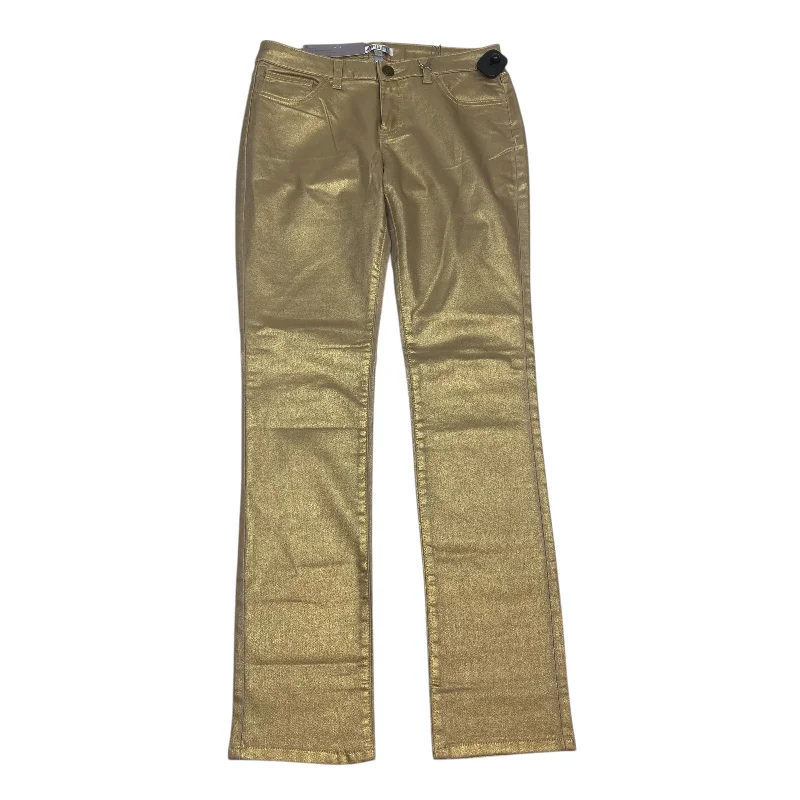 Fashion Concept Jeans Straight By Jennifer Lopez In Gold, Size: 8l