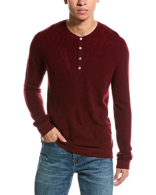 Free Design Kier+J Wool & Cashmere-Blend Henley Sweater