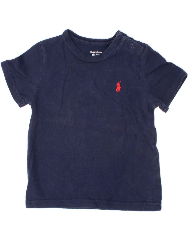 Casual Street RALPH LAUREN Baby Boys T-Shirt Top 9-12 Months Navy Blue