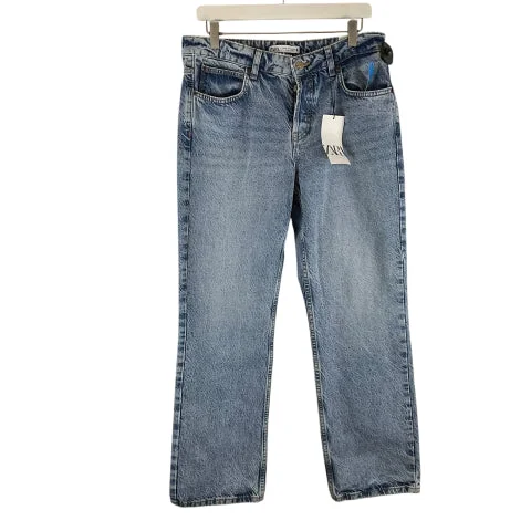 Trends Jeans Straight By Zara In Blue Denim, Size: 8