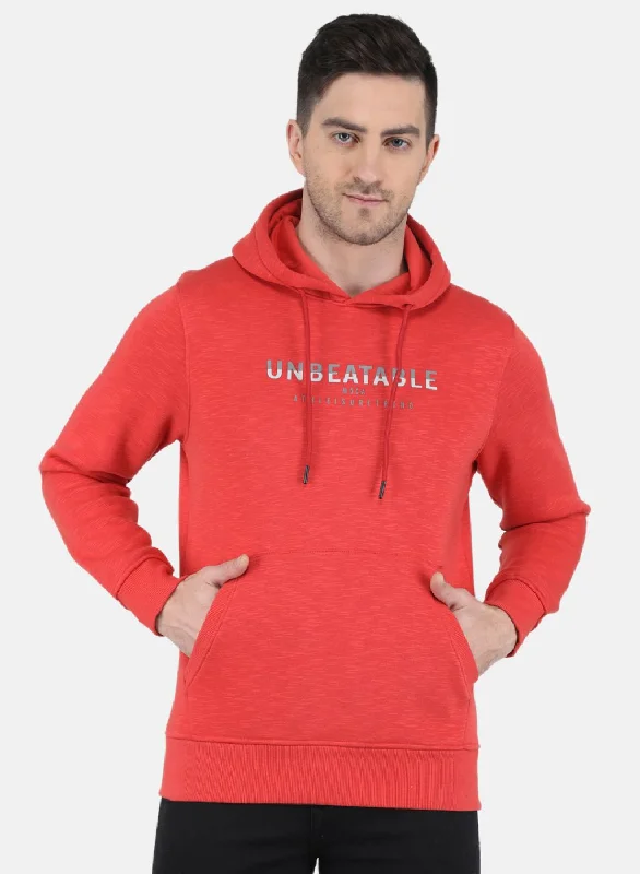 Stunning Fashion Men Orange Solid Sweatshirt