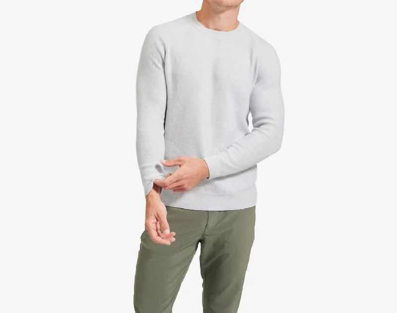 Exclusive Customization Cassady Crewneck Sweater In Light Gray Solid