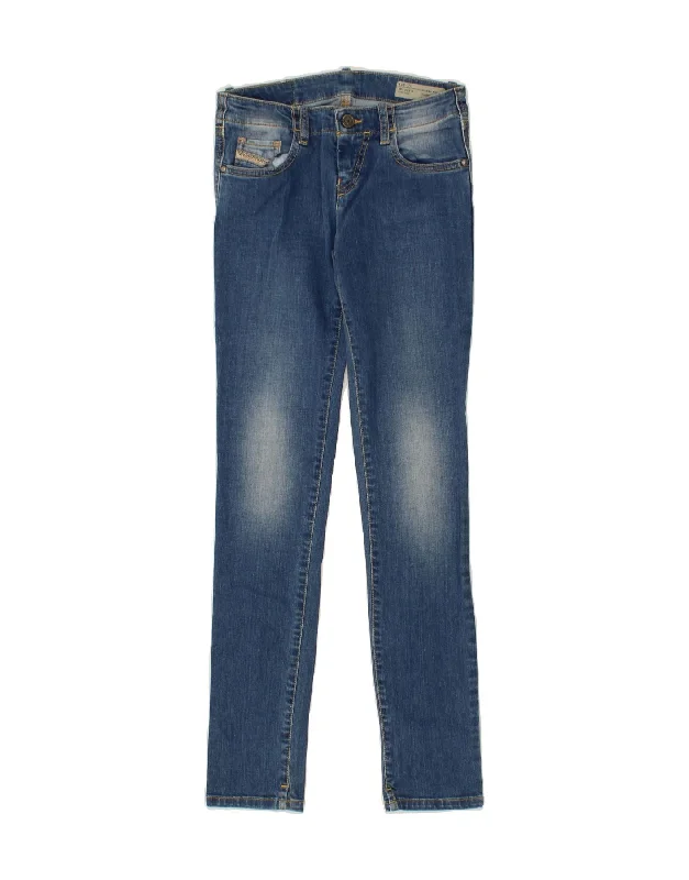Elegant And Casual DIESEL Girls Grupee Skinny Jeans 10-11 Years W24 L28 Blue Cotton