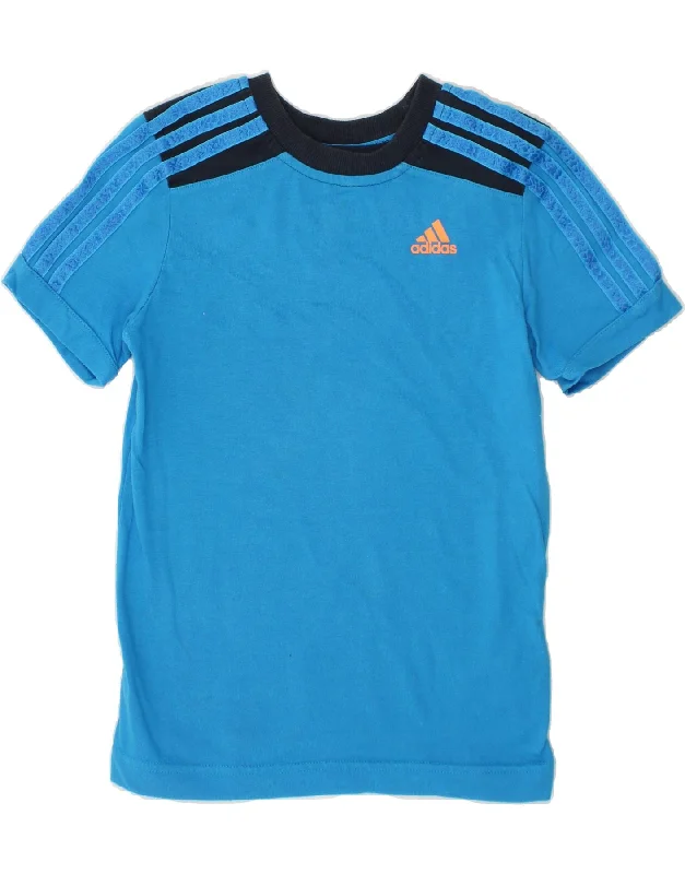 Light Layers ADIDAS Boys T-Shirt Top 2-3 Years Blue Cotton