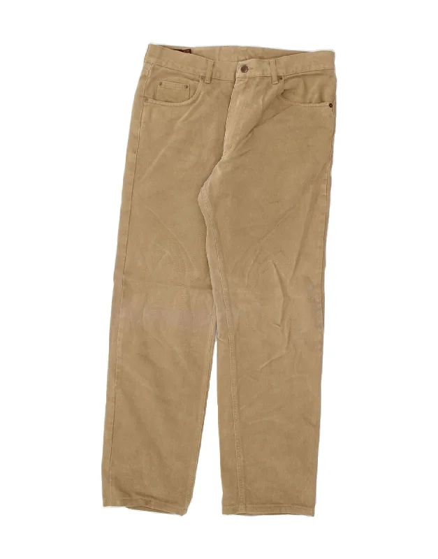 Slim Fit MARLBORO CLASSICS Mens Straight Jeans W34 L32  Beige Cotton