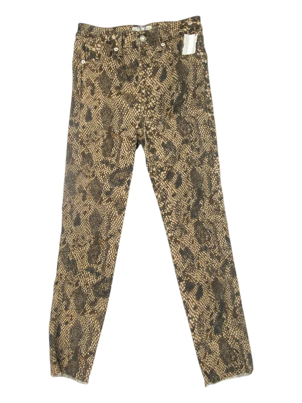 Fashion Design Jeans Skinny By We The Free In Animal Print, Size: 4