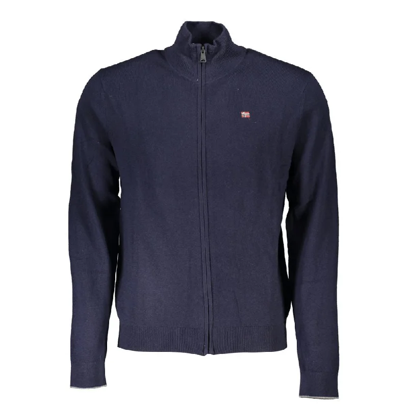 Fresh And Natural Napapijri Chic  Embroide Zip Men's Cardigan