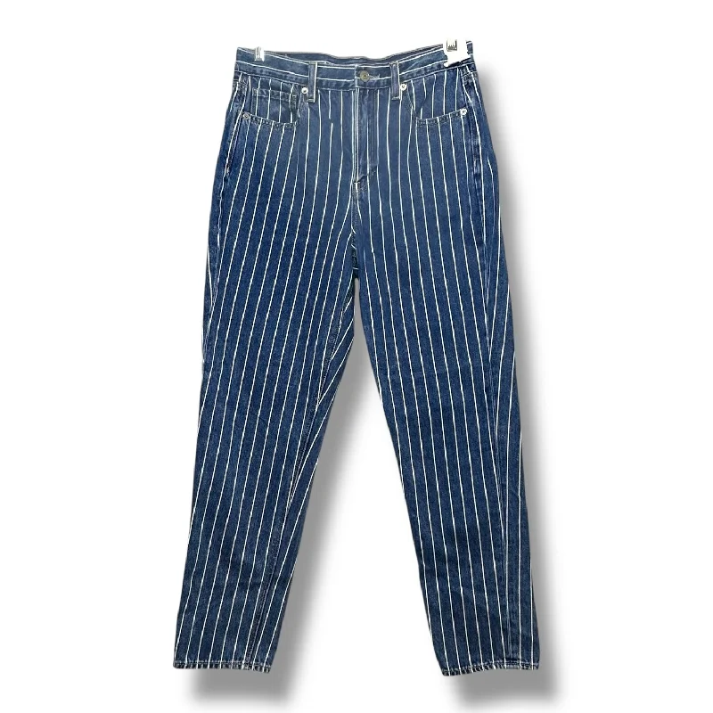 Energy Plan MOM Jeans Boyfriend By American Eagle In Striped Pattern, Size: 4