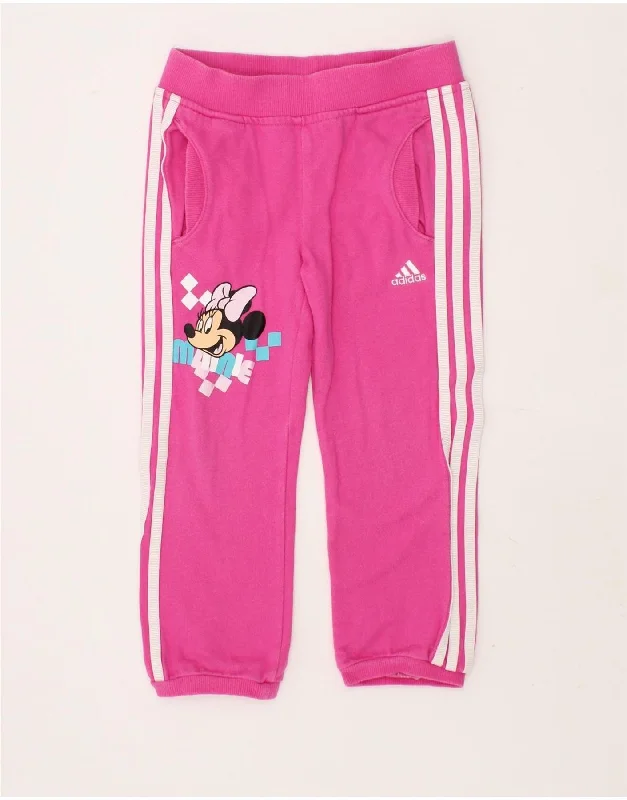 Comfortable Fitwear ADIDAS Baby Girls Disney Joggers Tracksuit Trousers 18-24 Months Pink