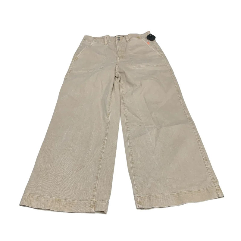 Wandering freely Jeans Wide Leg By Gap In Tan Denim, Size: 10