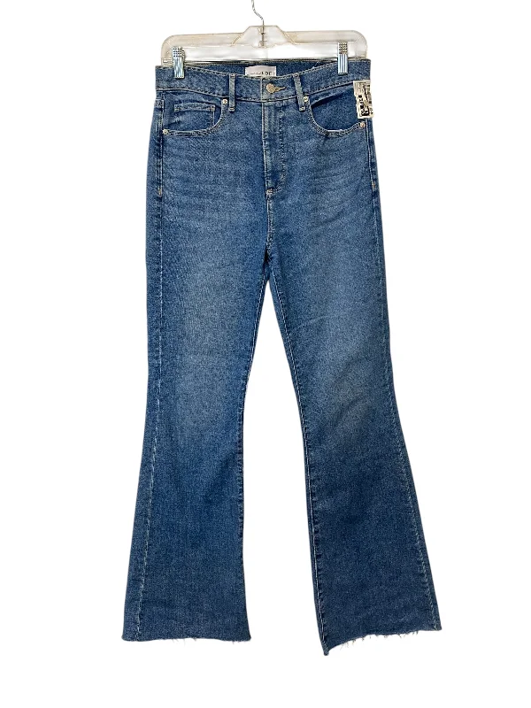Fashion Comfort Jeans Flared By Loft In Blue Denim, Size: 4