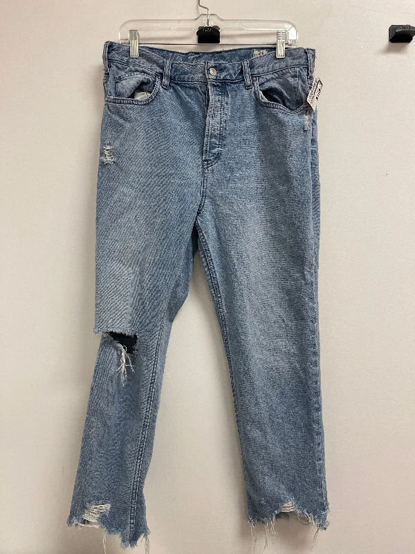 Avant-garde Design Jeans Straight By We The Free In Blue Denim, Size: 12