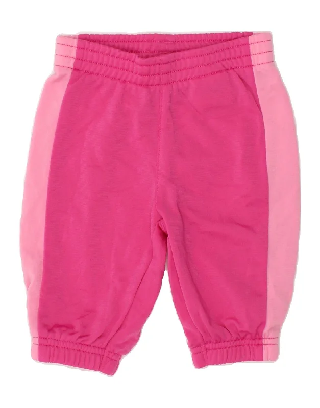 Casual Comfort PUMA Girls Graphic Tracksuit Trousers Joggers 2-3 Years Pink Colourblock