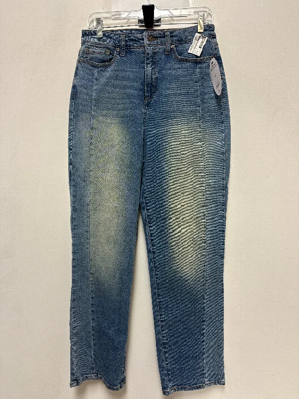 Light Comfort Jeans Straight By Scoop In Blue Denim, Size: 8